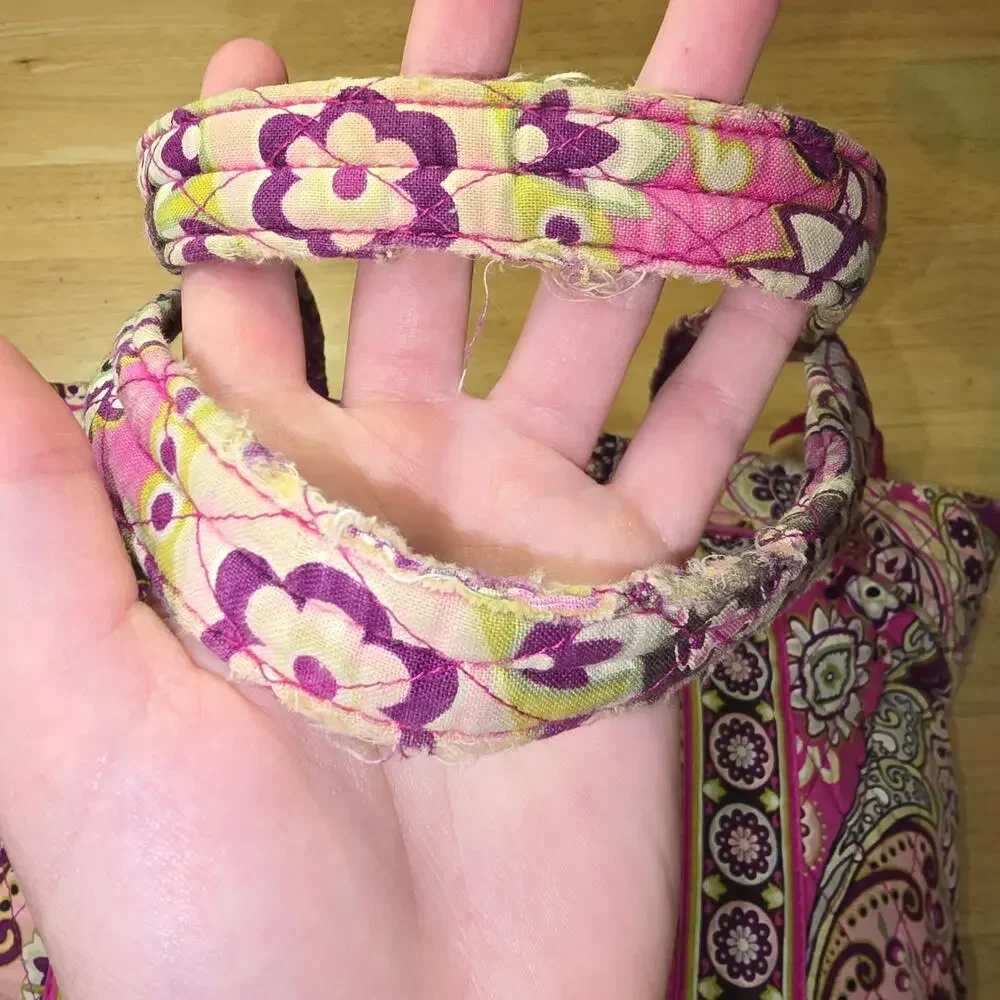 Retired Vera Bradley Very Berry Paisley Pattern Tote Bag Purse